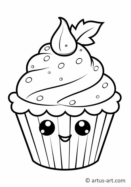 Mango Muffin Coloring Page